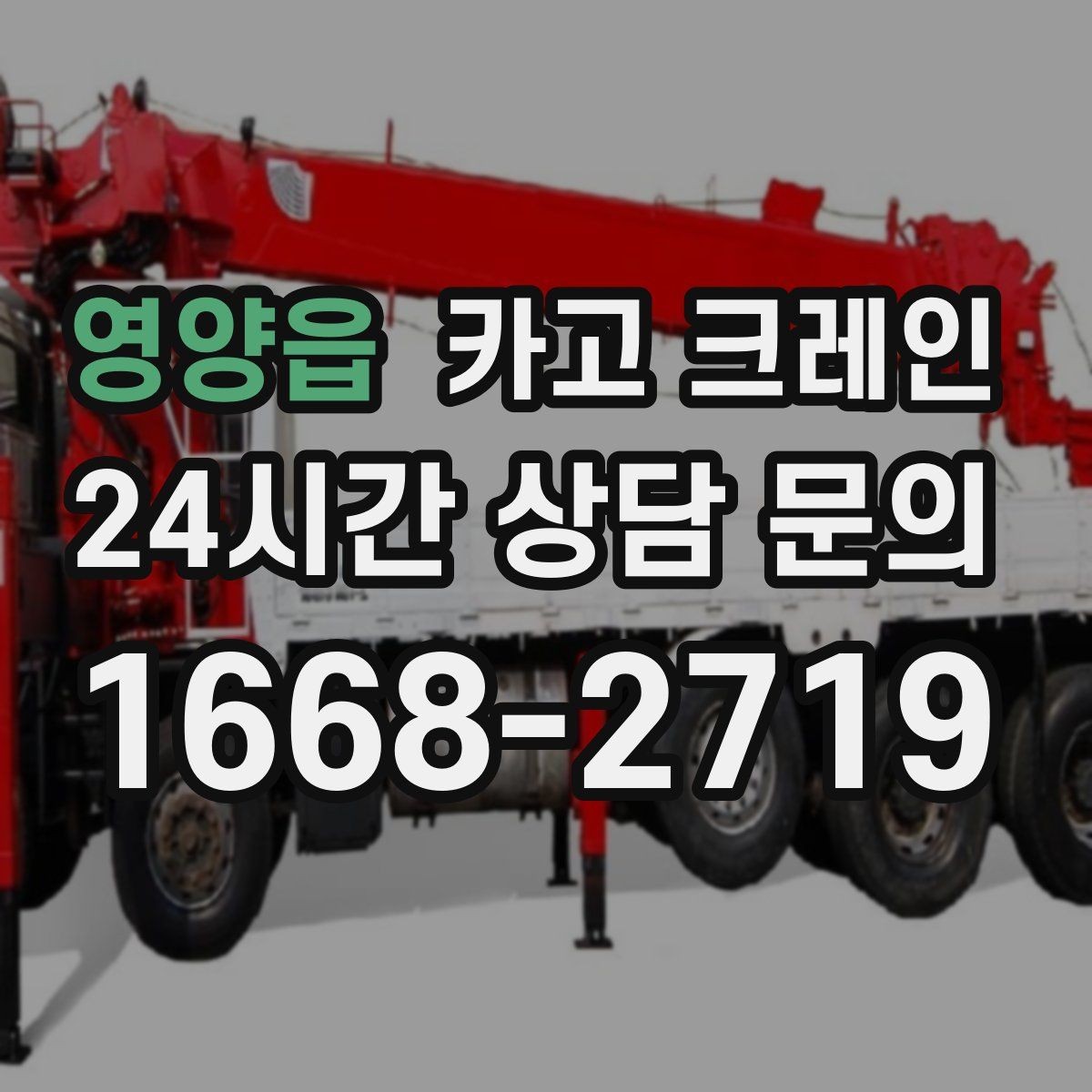 영양읍 카고 크레인 새벽 작업 예약 시 확인할 것