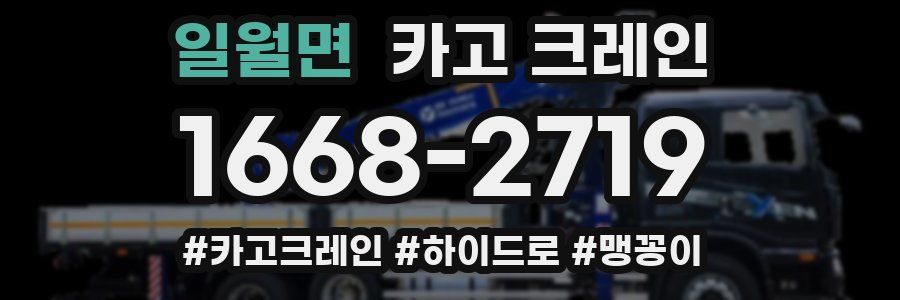 일월면 크레인 작업