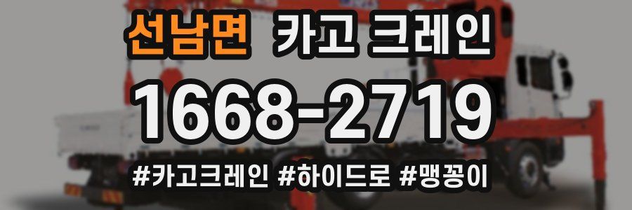 선남면 크레인 작업