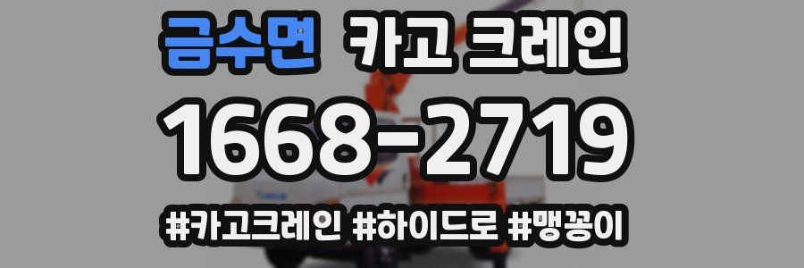 금수면 크레인 작업