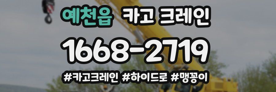 예천읍 크레인 작업