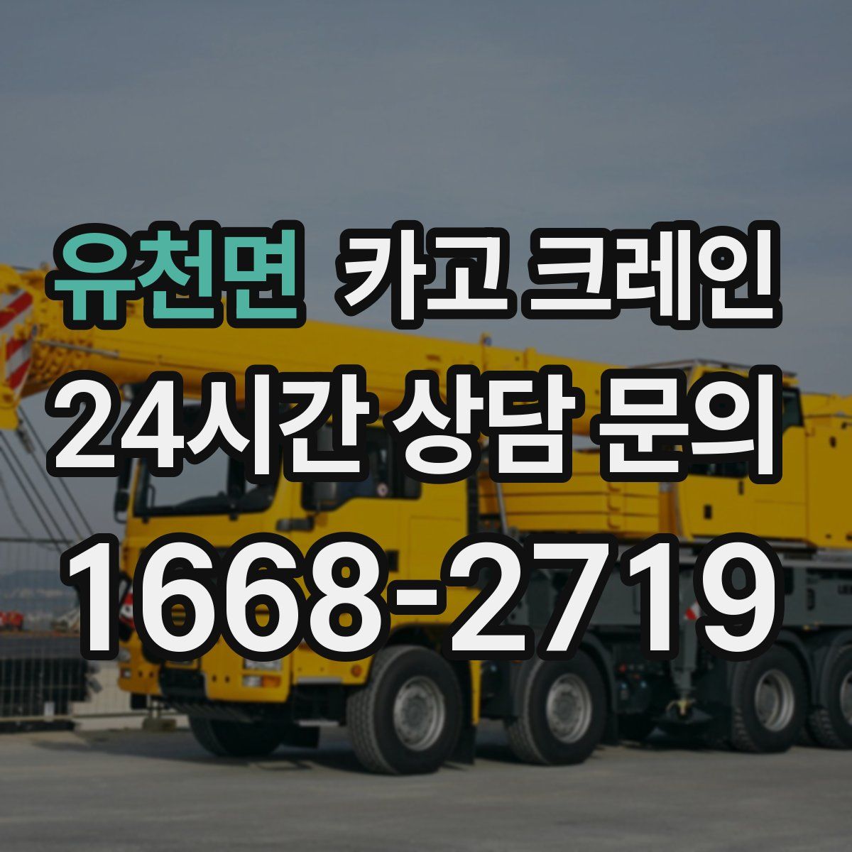 유천면 카고 크레인