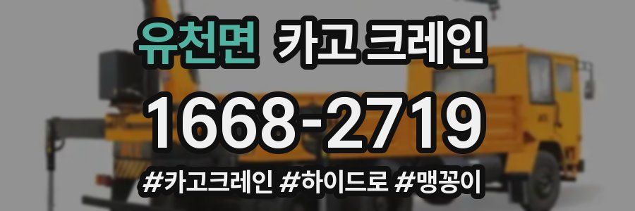 유천면 크레인 작업