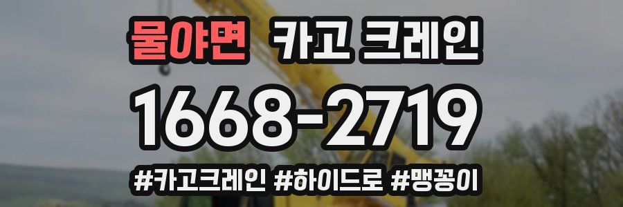 물야면 크레인 작업