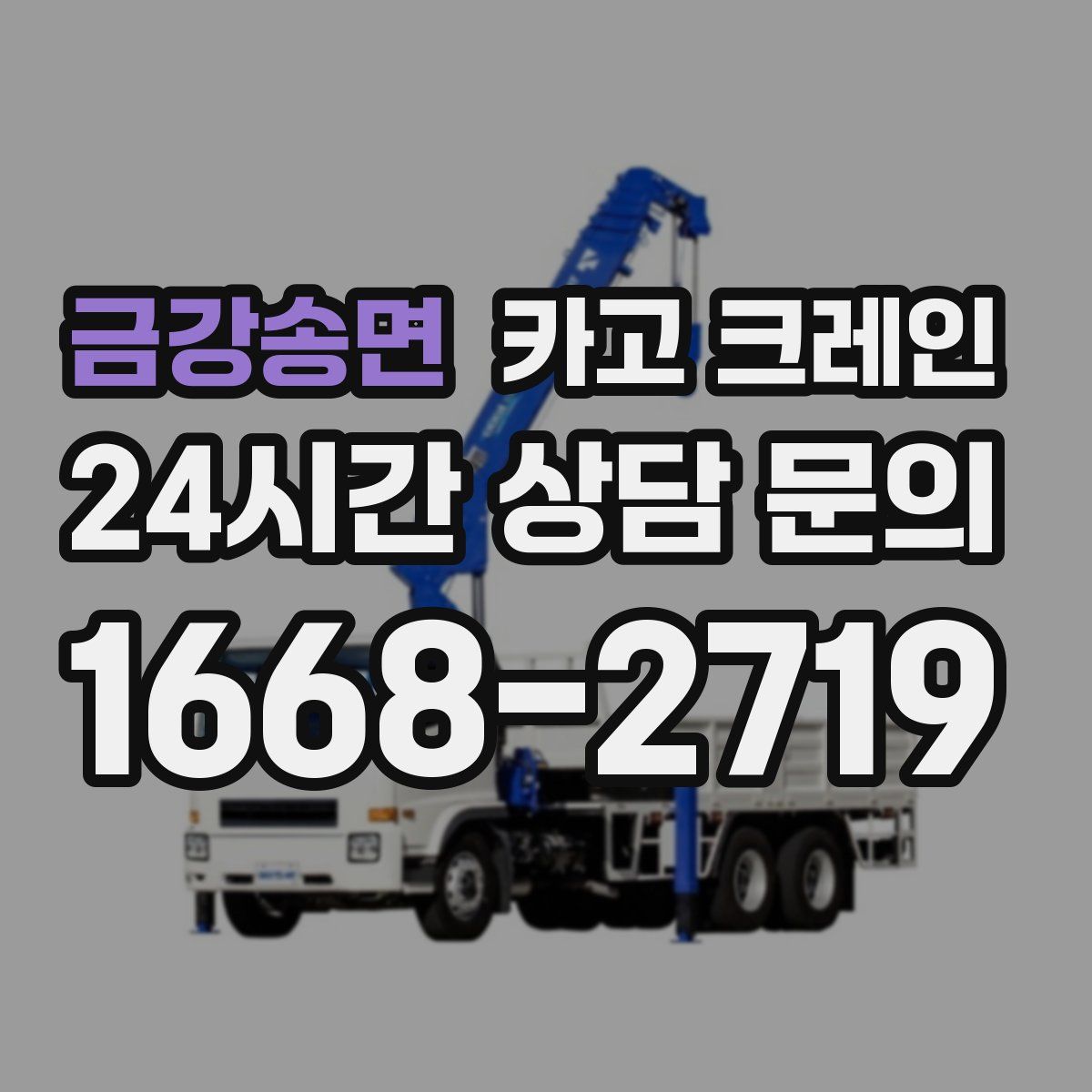 금강송면 카고 크레인