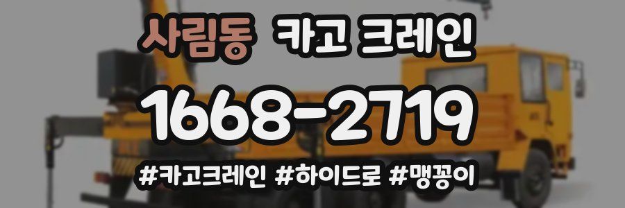 사림동 크레인 작업