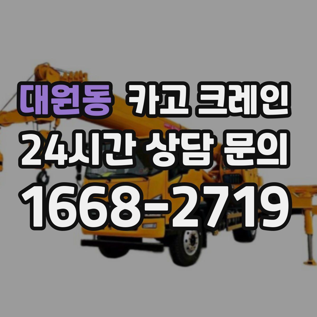 대원동 카고 크레인 매장 오픈 일정에 맞춘 투입 전략