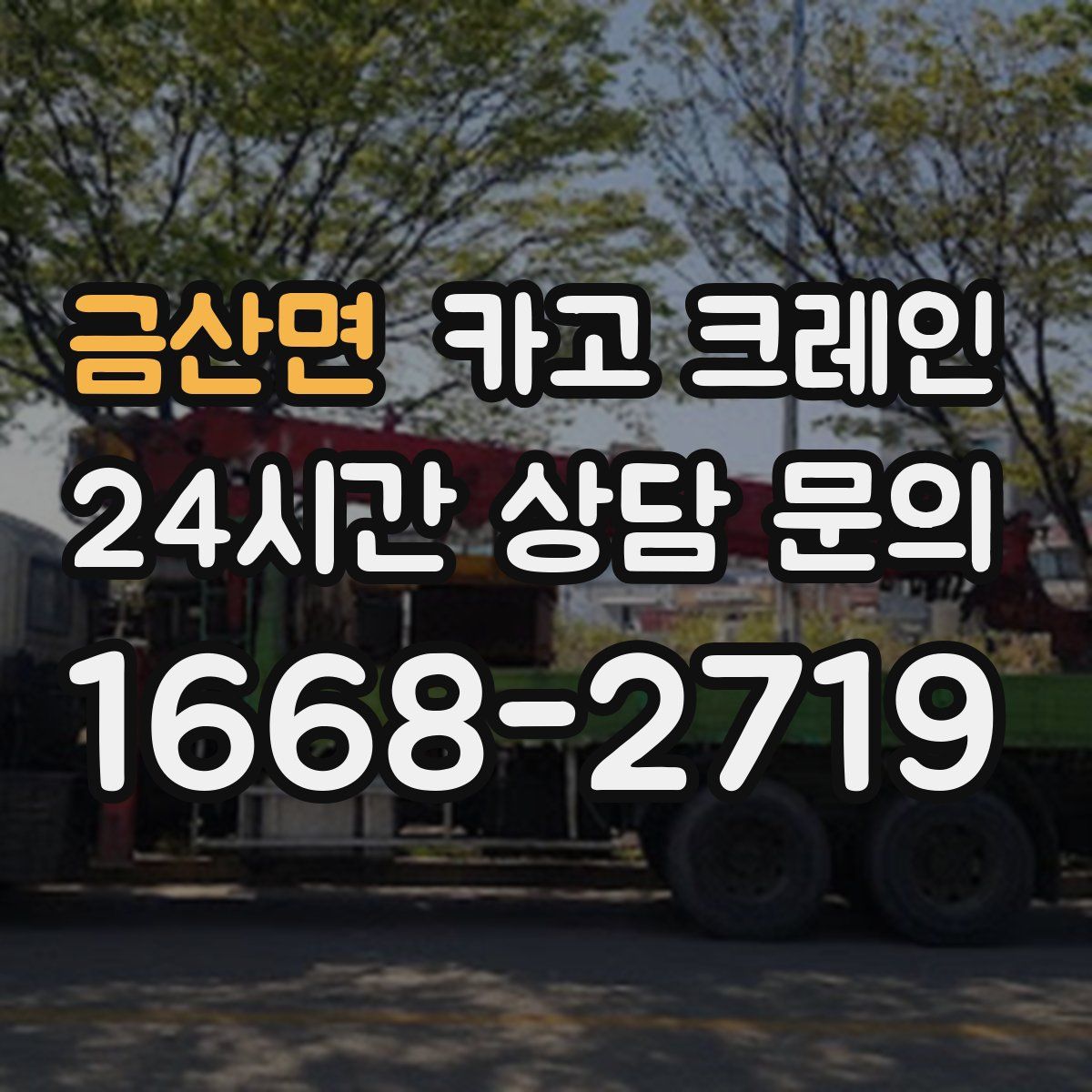 금산면 카고 크레인