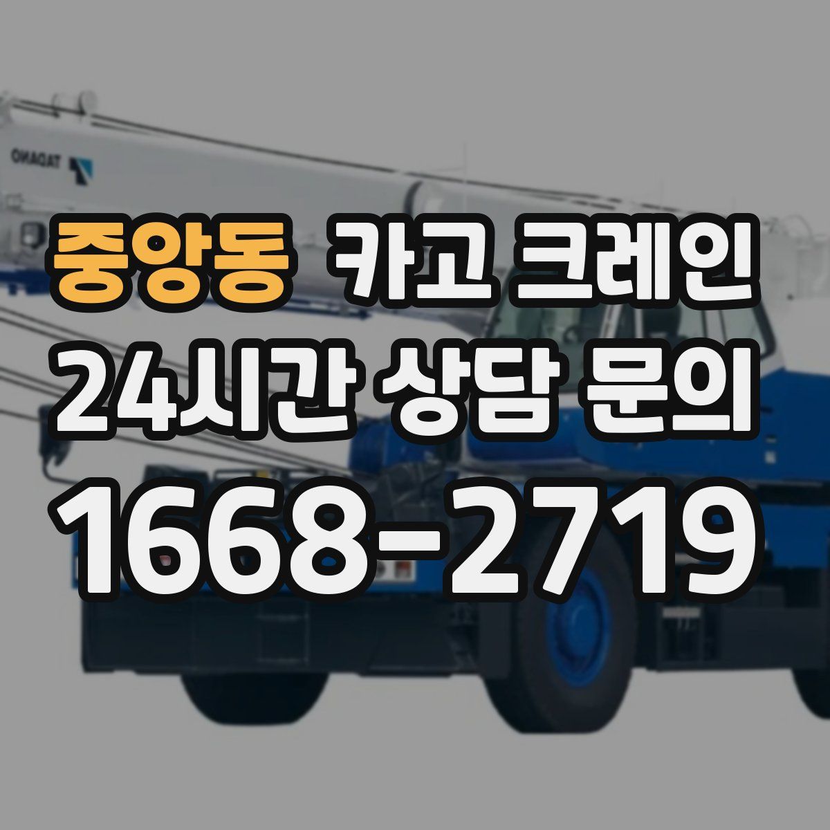 중앙동 카고 크레인