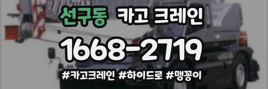 선구동 크레인 작업