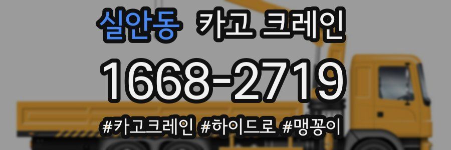 실안동 크레인 작업