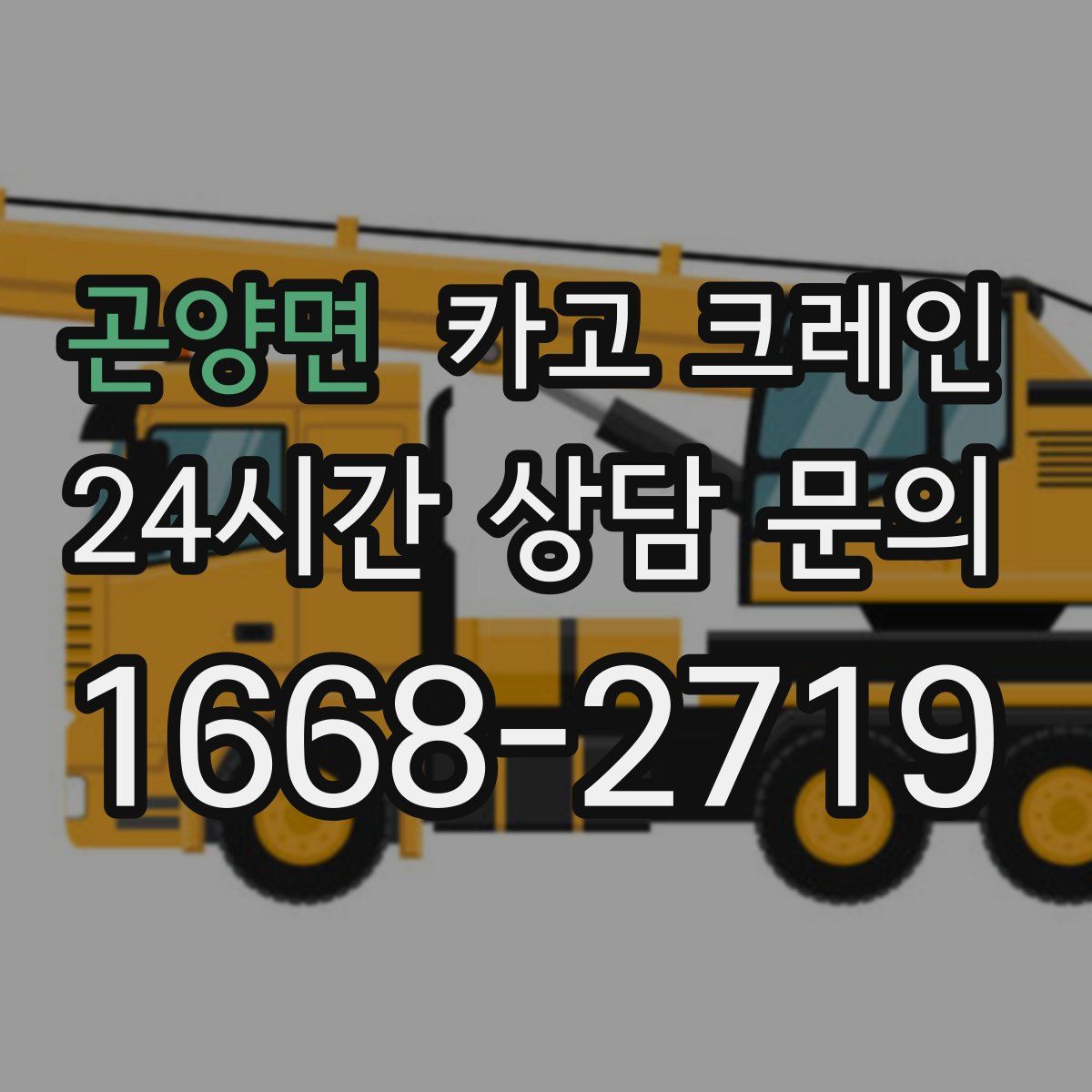 곤양면 카고 크레인