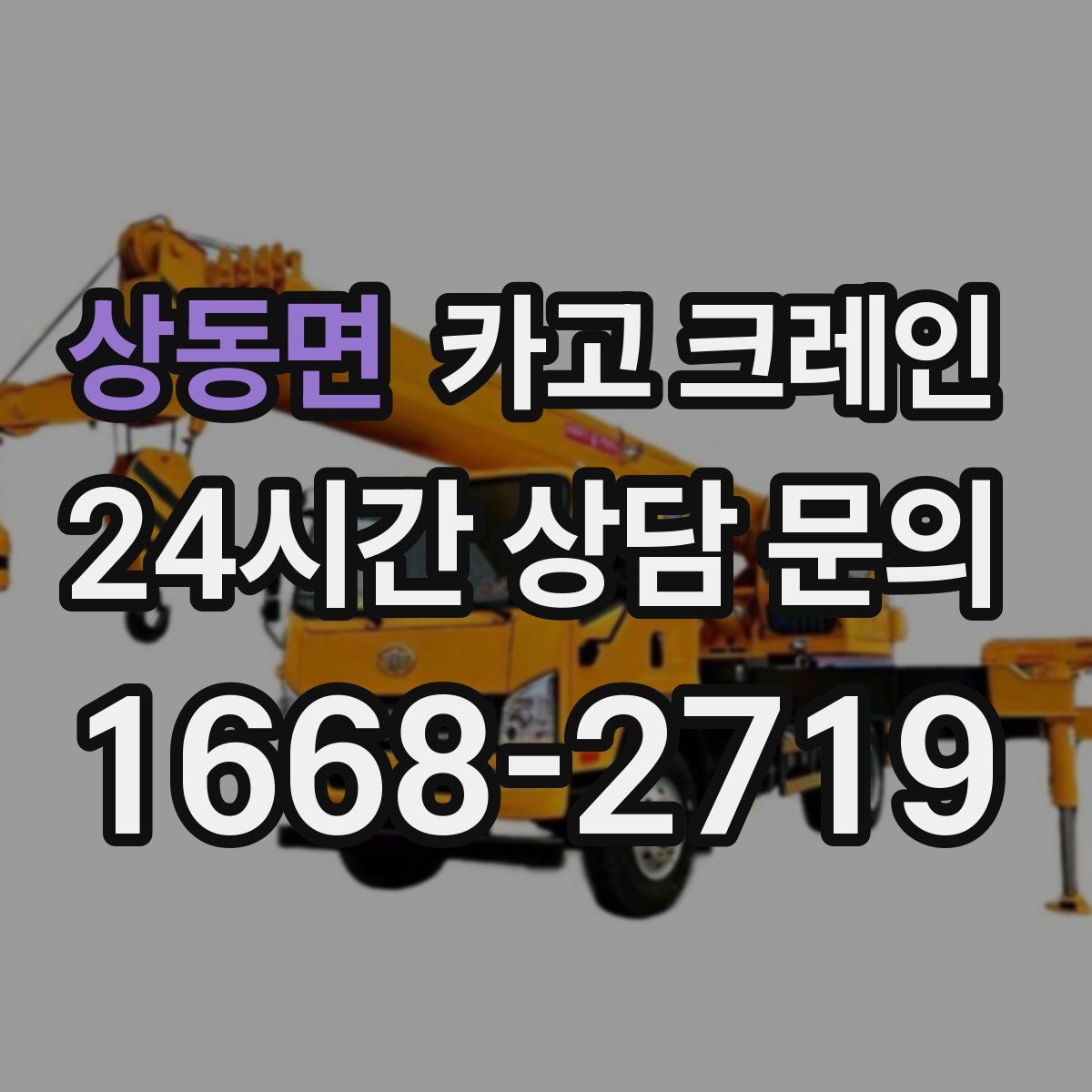 상동면 카고 크레인