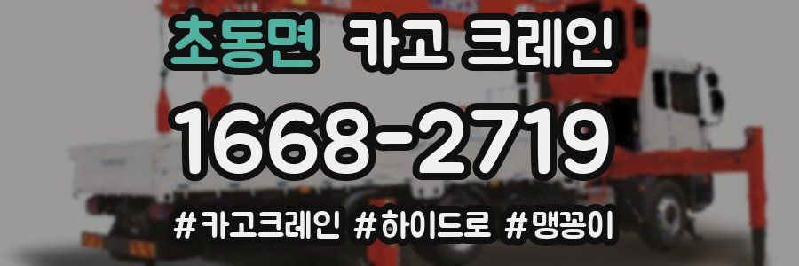 초동면 크레인 작업