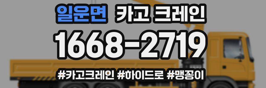 일운면 크레인 작업