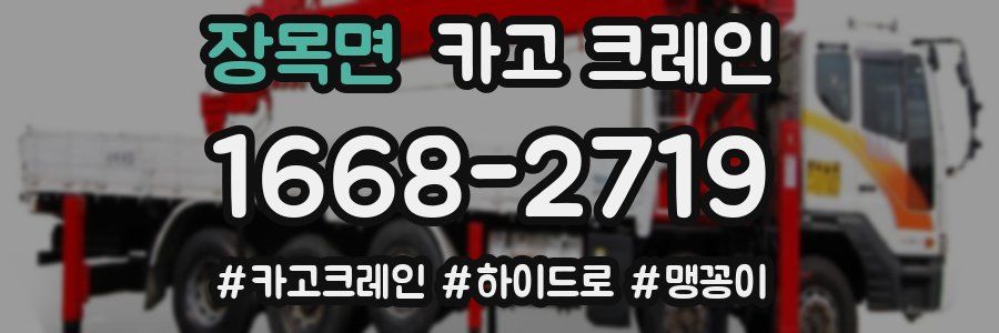 장목면 크레인 작업