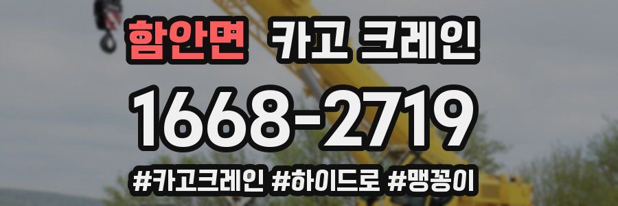 함안면 크레인 작업