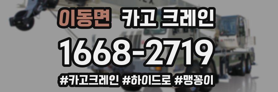 이동면 크레인 작업