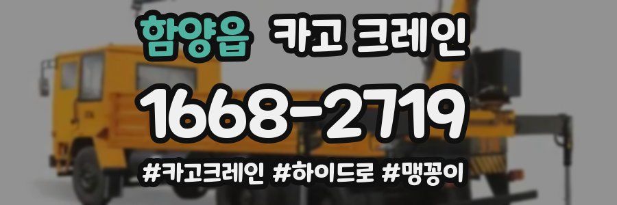 함양읍 크레인 작업