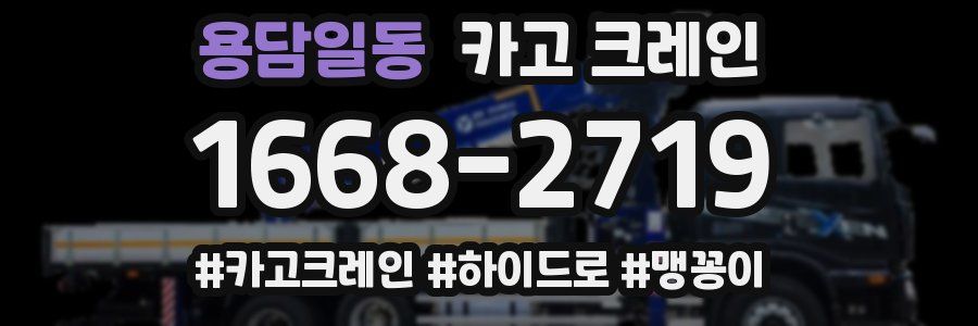 용담일동 크레인 작업