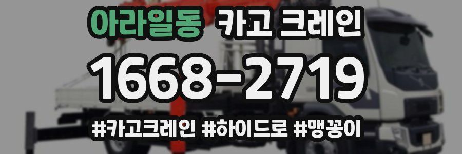 아라일동 크레인 작업