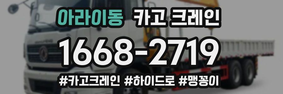 아라이동 크레인 작업