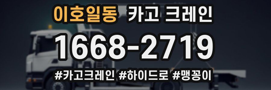 이호일동 크레인 작업