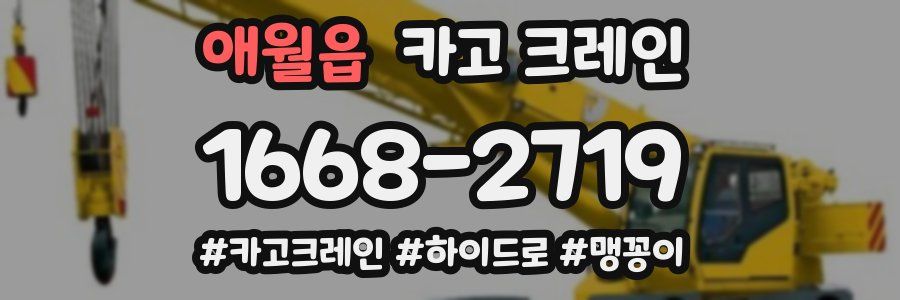 애월읍 크레인 작업