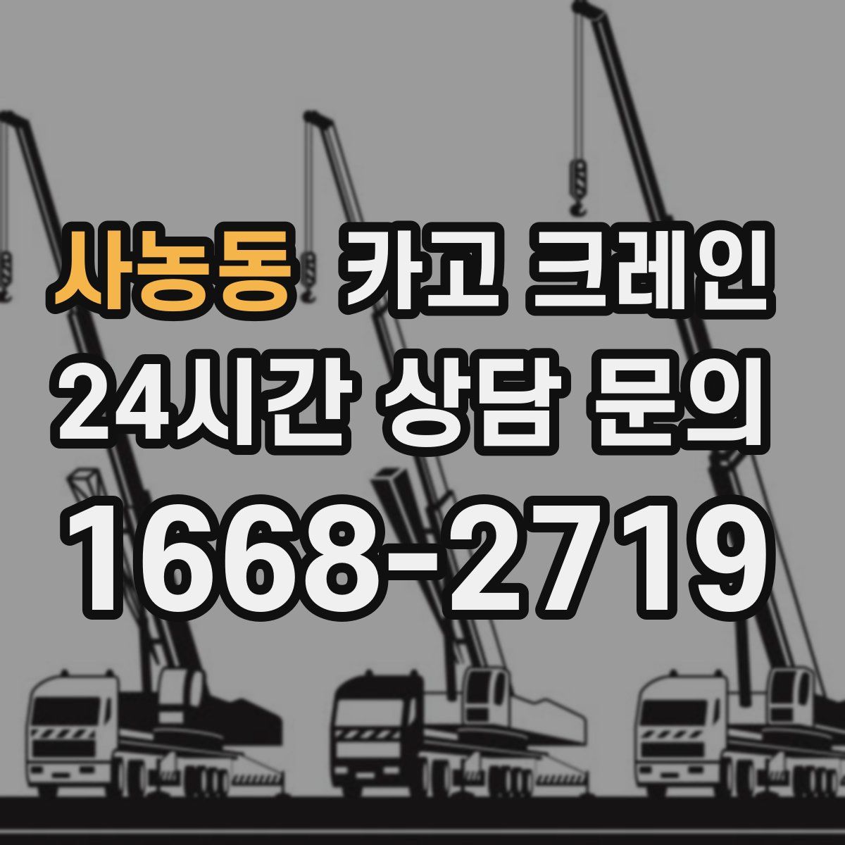사농동 카고 크레인