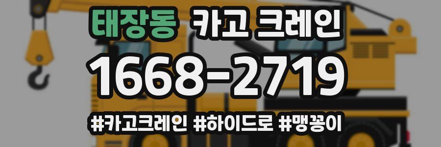 태장동 크레인 작업