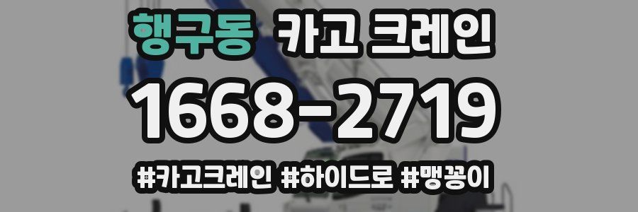 행구동 크레인 작업