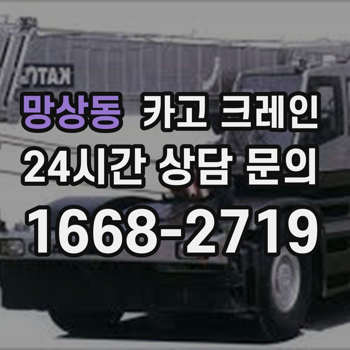 망상동 카고 크레인 현장에 맞춘 장비 추천 받기