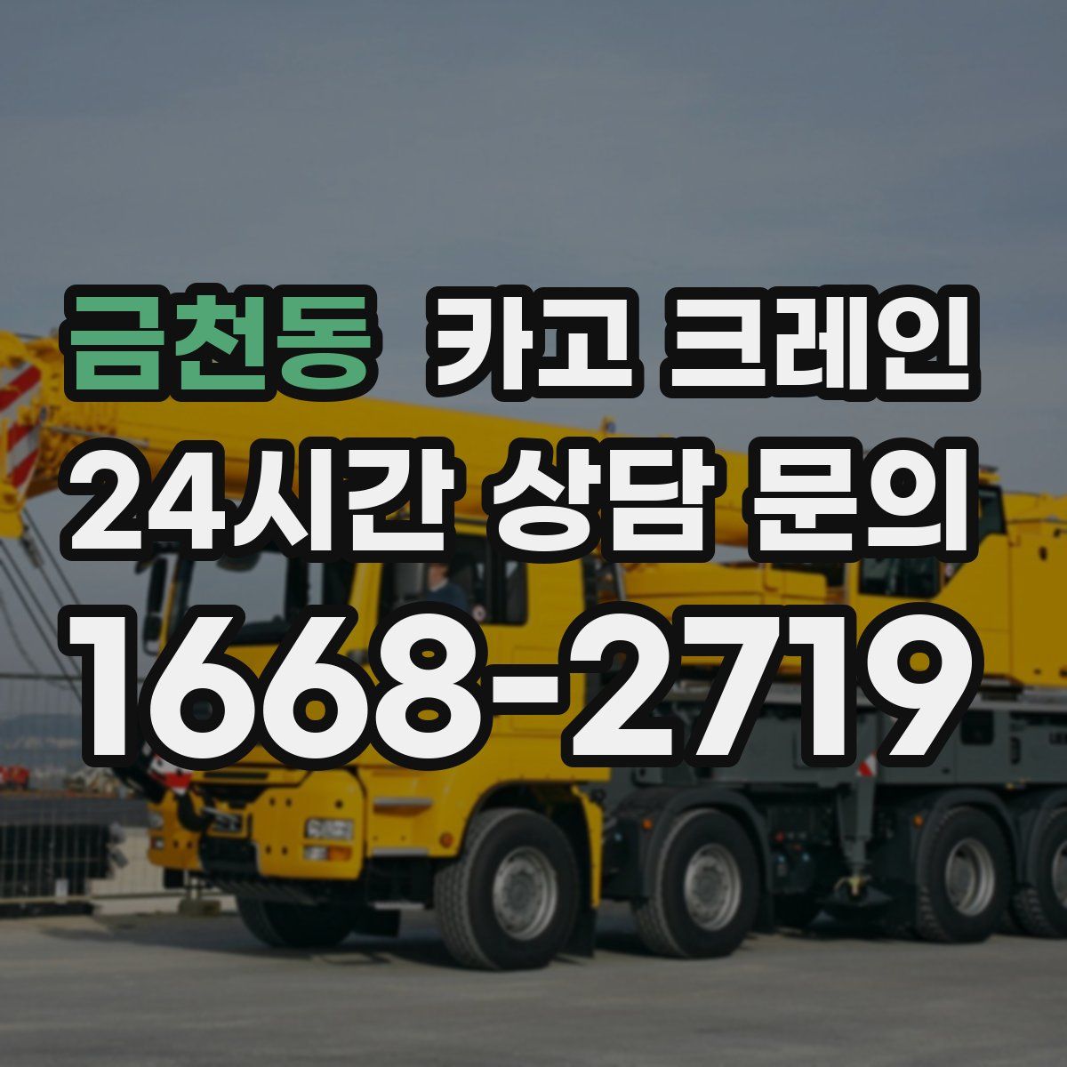 금천동 카고 크레인