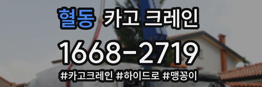 혈동 크레인 작업