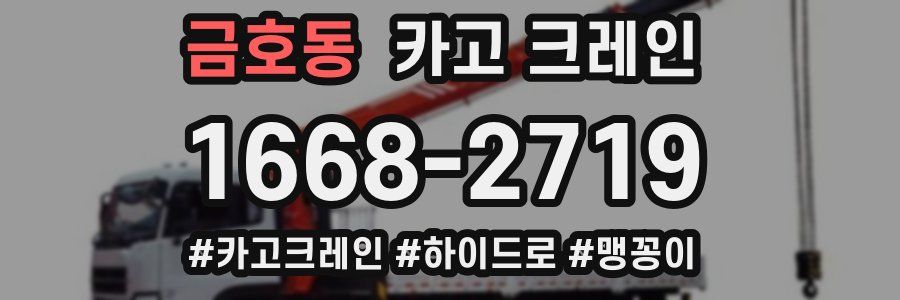 금호동 크레인 작업