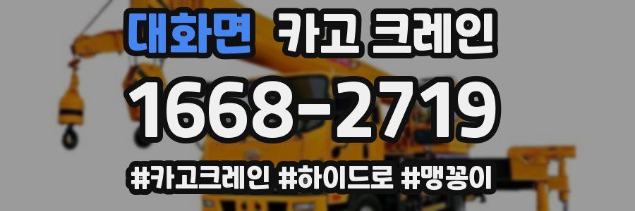 대화면 크레인 작업