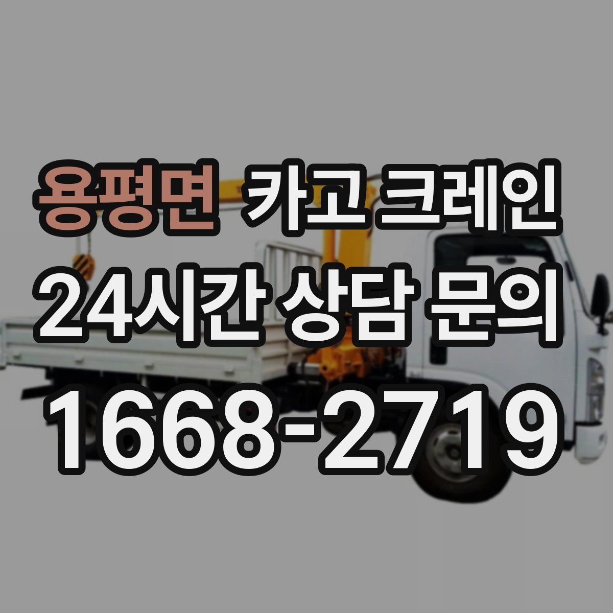 용평면 카고 크레인