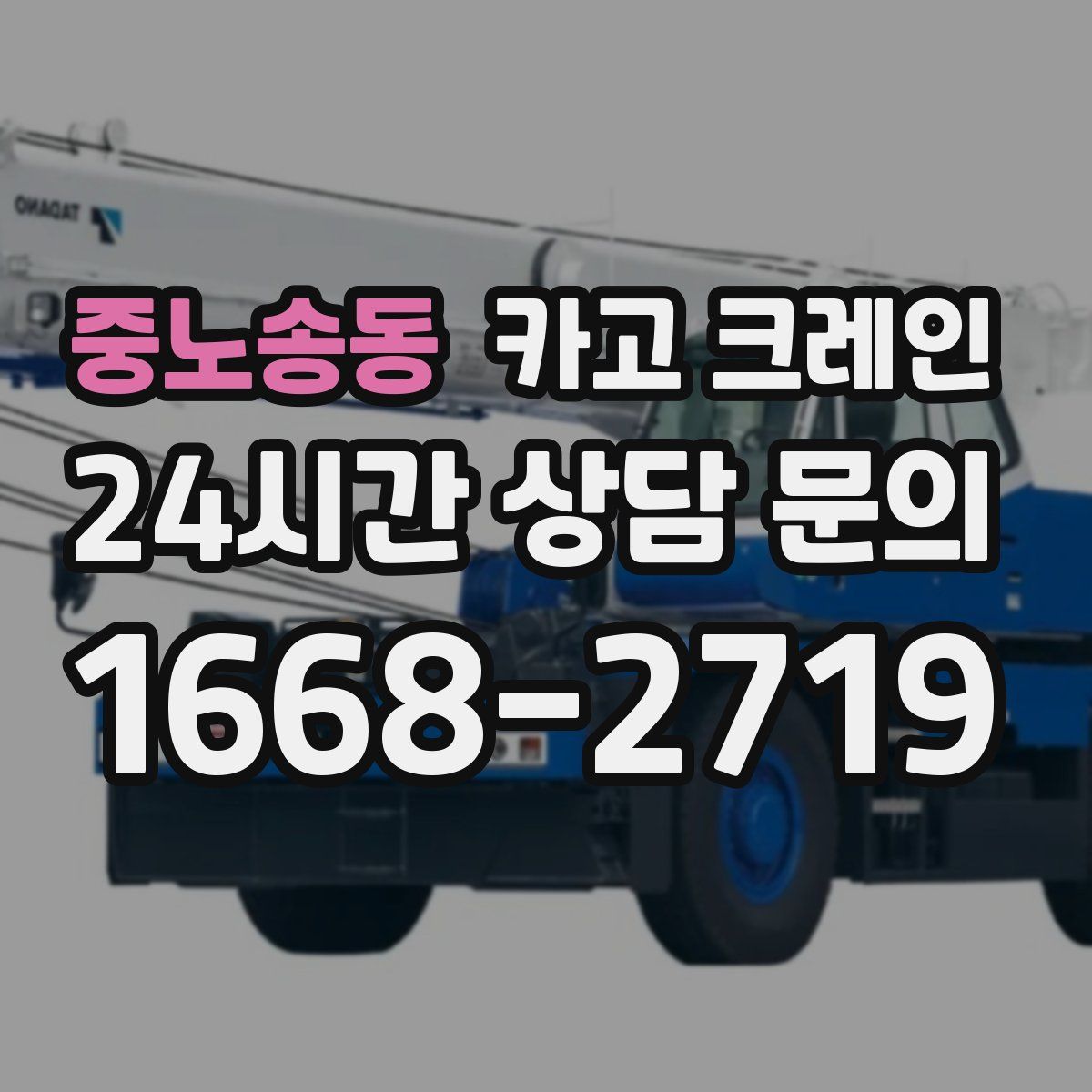 중노송동 카고 크레인