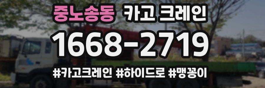 중노송동 크레인 작업