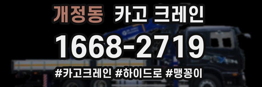 개정동 크레인 작업