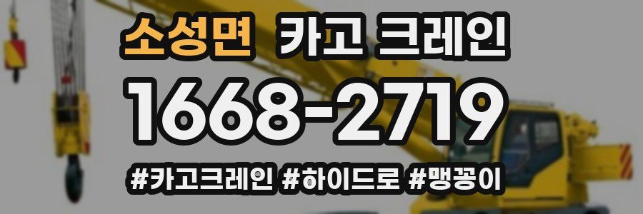 소성면 크레인 작업