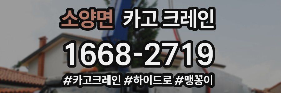 소양면 크레인 작업