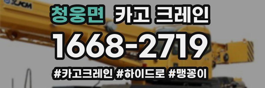 청웅면 크레인 작업