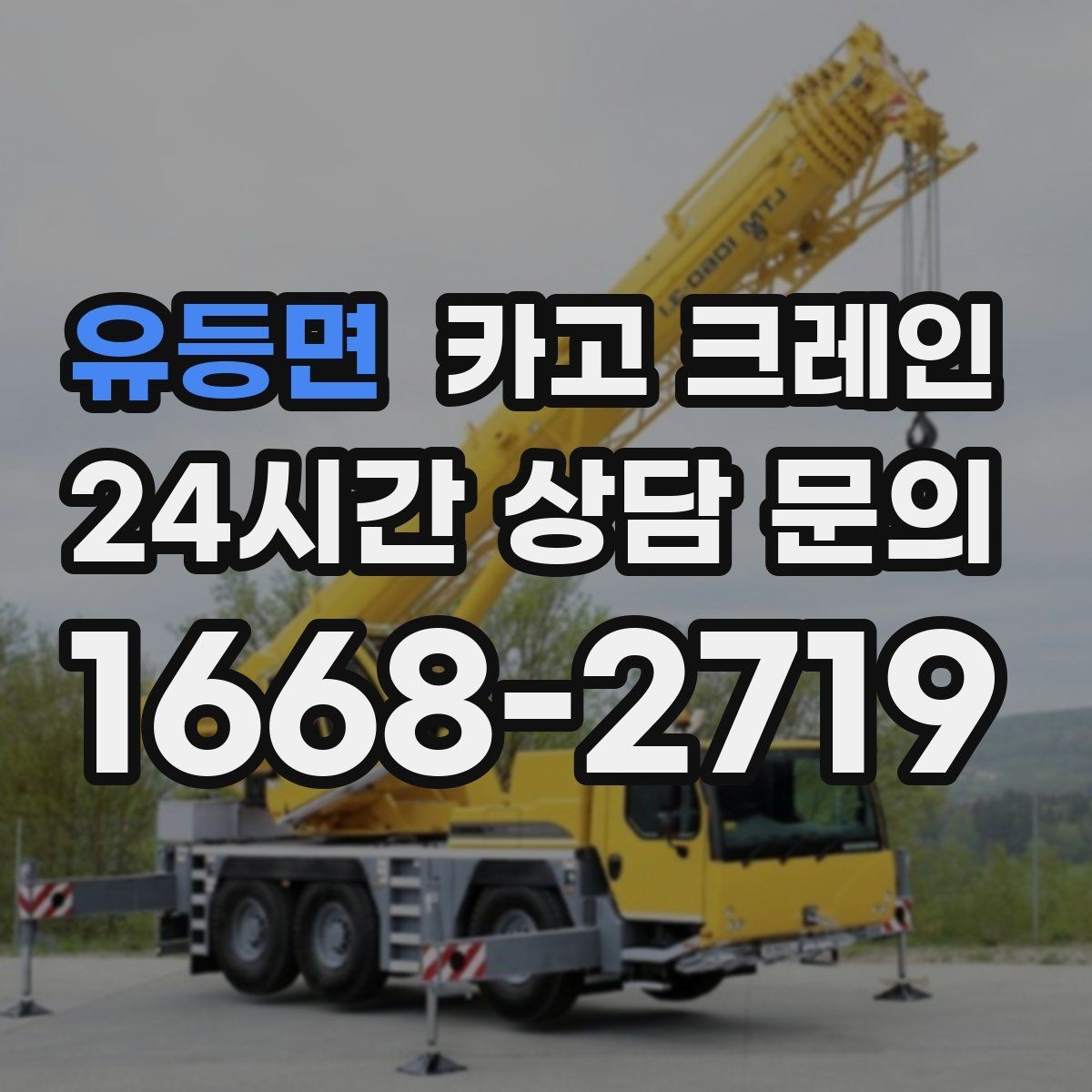 유등면 카고 크레인 한 대로 처리 가능한 작업 범위