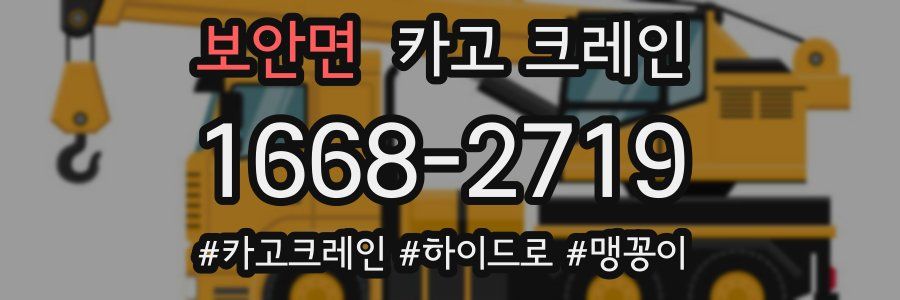 보안면 크레인 작업