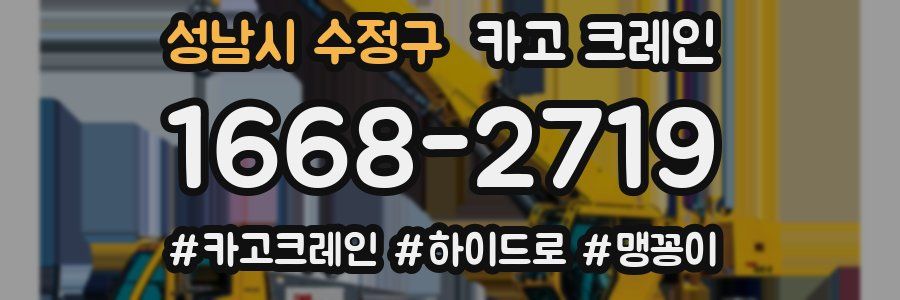 성남시 수정구 크레인 작업