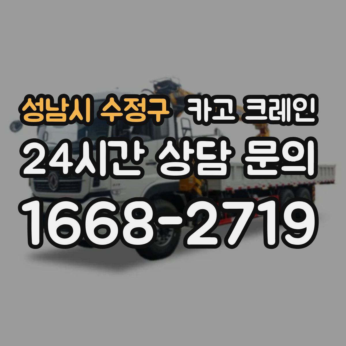 성남시 수정구 카고 크레인