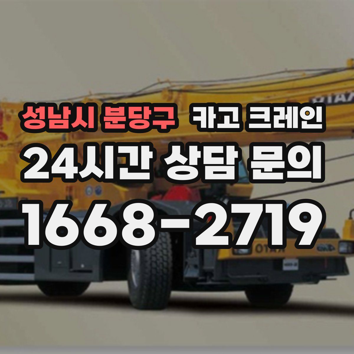 성남시 분당구 카고 크레인