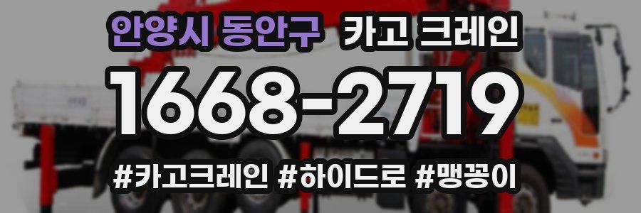 안양시 동안구 크레인 작업