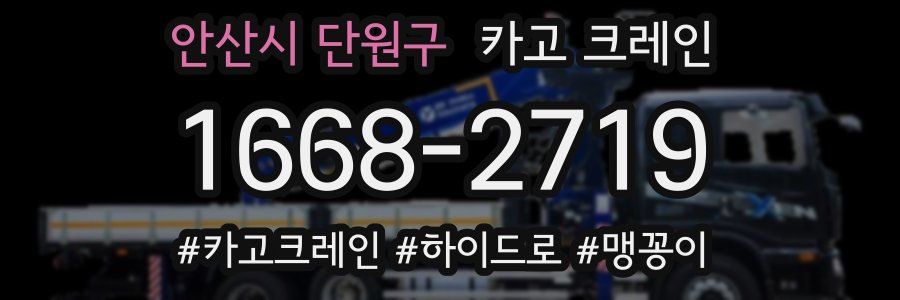 안산시 단원구 크레인 작업